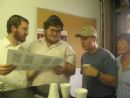 Studying from first pages hot off the press...with Mike & Daisy Cofsky